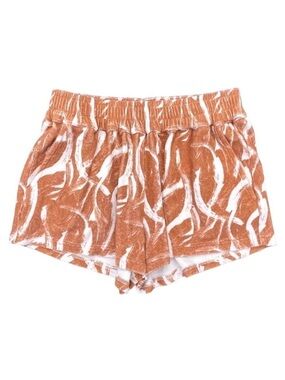 Stone Fox swim beach shorts summer lounge pull-on tan white women small